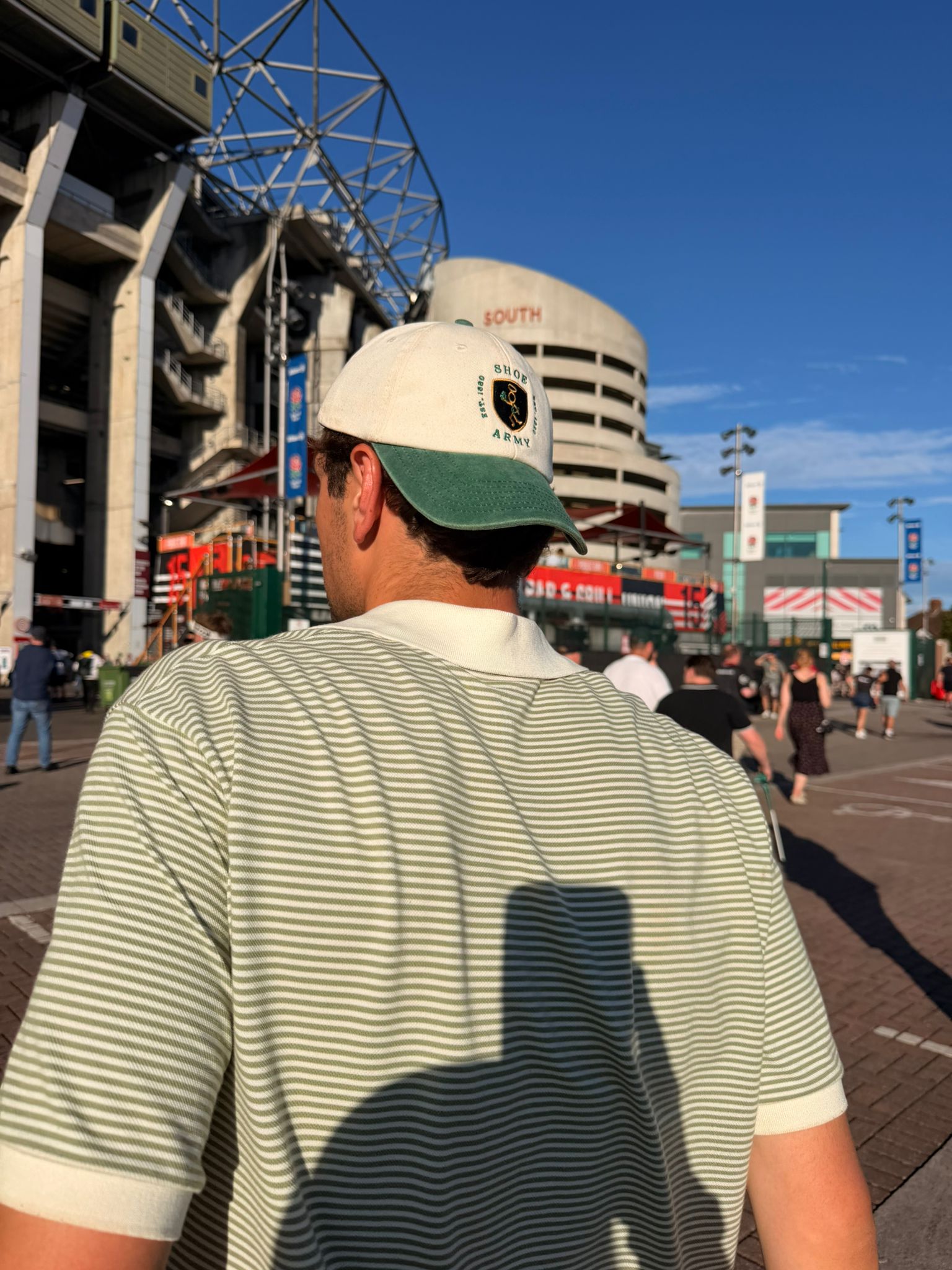 White and Green Shoe Army cap